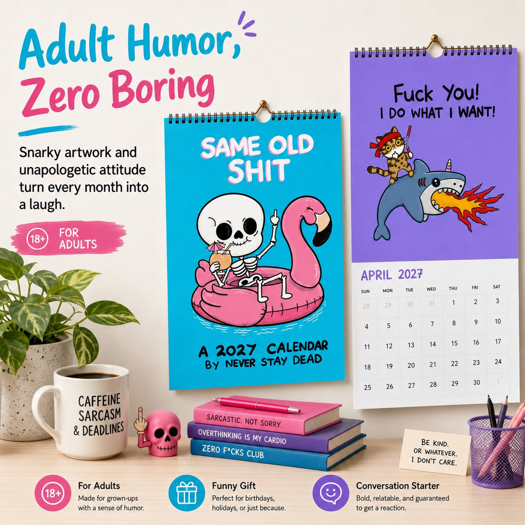💥Early Bird Sale — 49% OFF🎁Wall Calendar 2027📆 Offensively Cute & Unapologetically Fun! 🌟