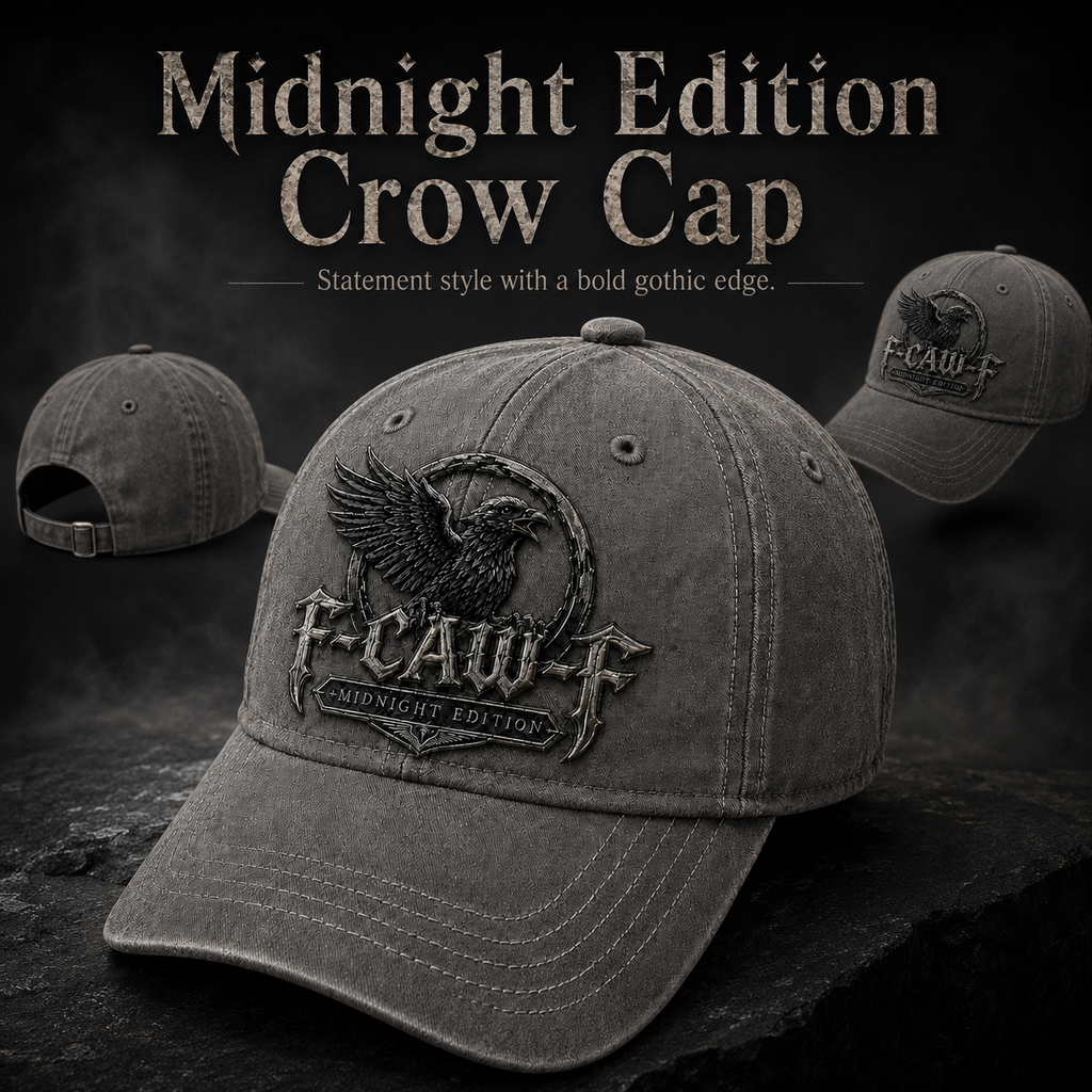 🔥 F-CAW-F "Midnight Edition" Crow Retro Cap
