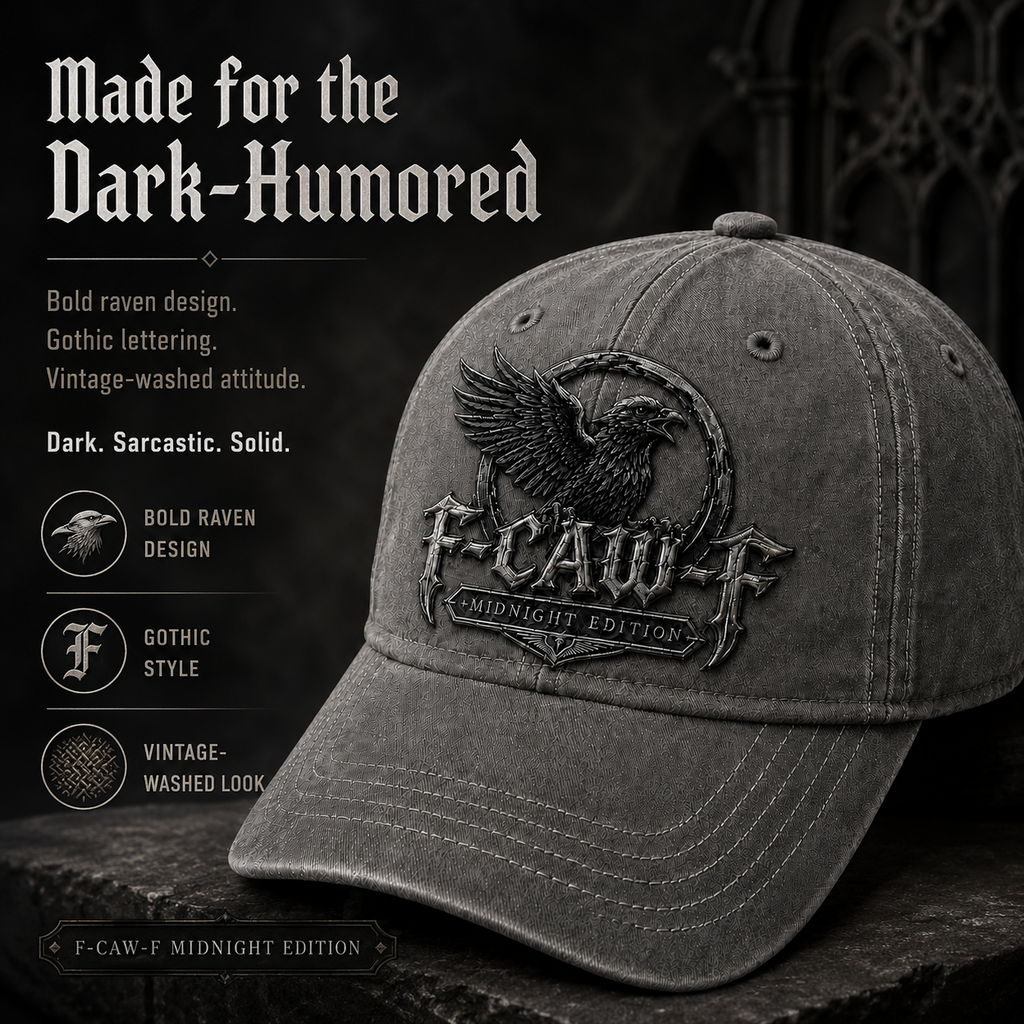 🔥 F-CAW-F "Midnight Edition" Crow Retro Cap