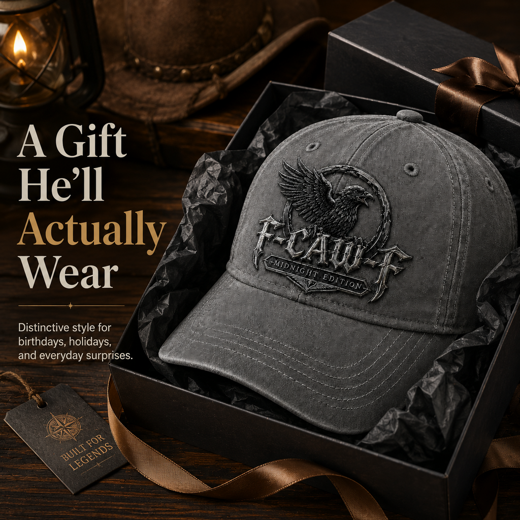 🔥 F-CAW-F "Midnight Edition" Crow Retro Cap