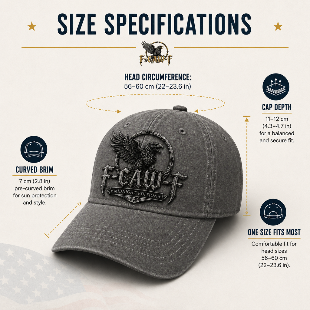 🔥 F-CAW-F "Midnight Edition" Crow Retro Cap