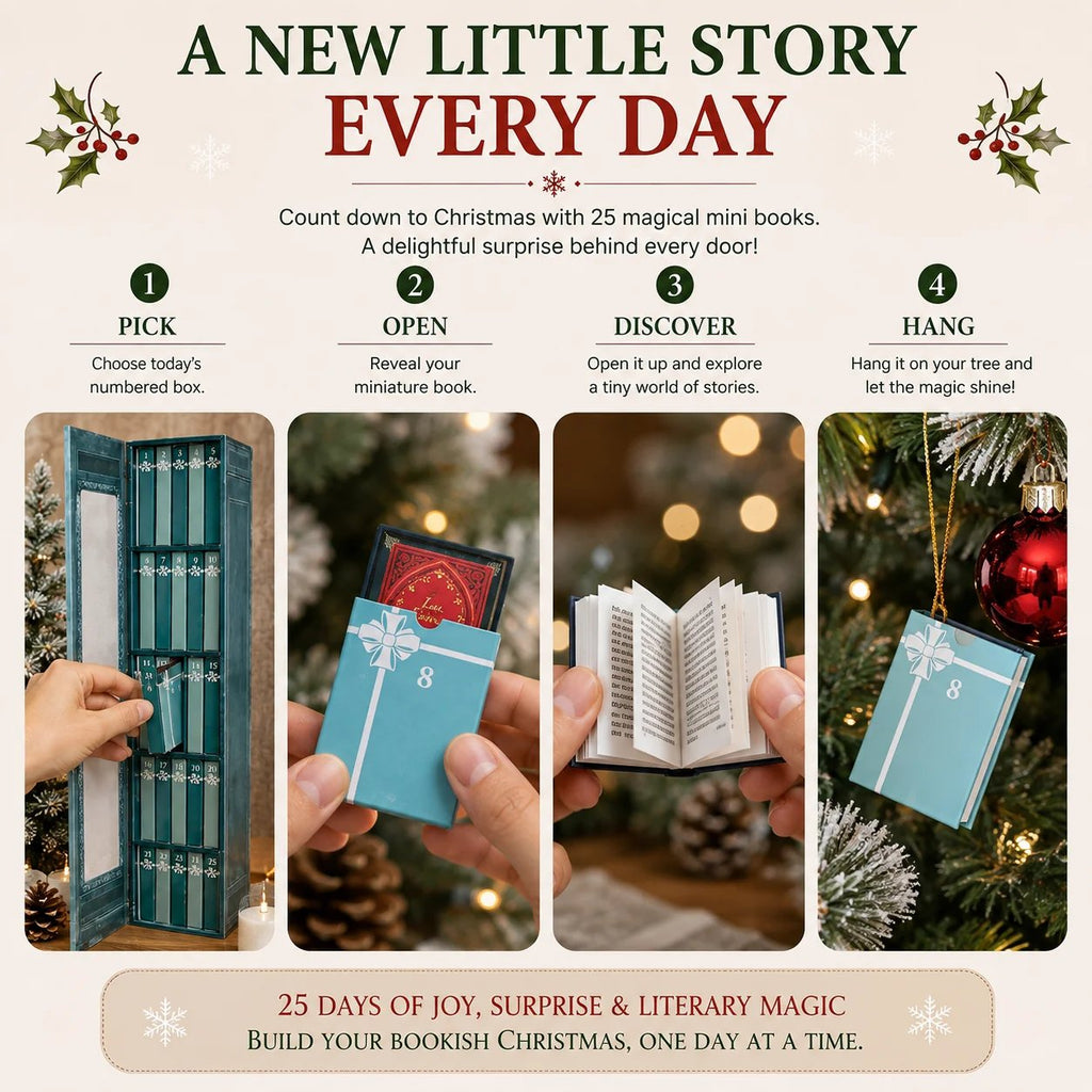 📚 25-Day Mini Book Advent Calendar – A Book Lover's Christmas Countdown(📦Buy 2 Free Shipping)