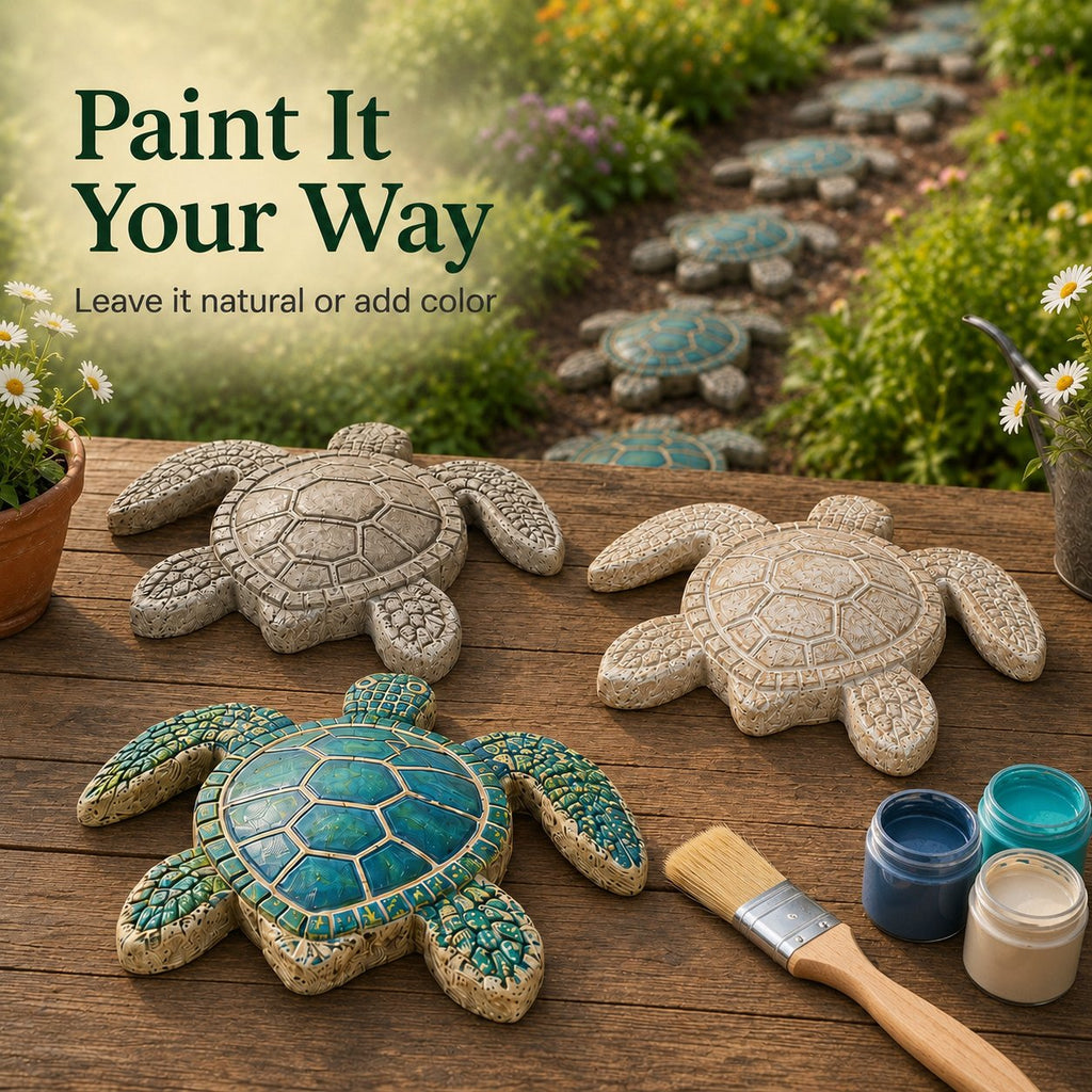 🌊 Reusable Ocean Theme Garden Art Mold – Make Your Garden Truly One of a Kind