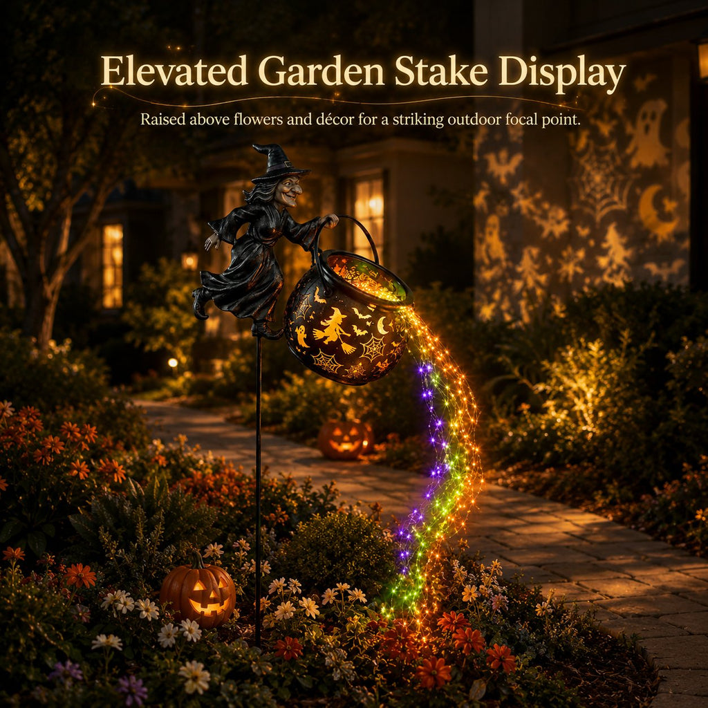 🧙‍♀️Halloween Witch Cauldron Garden Light