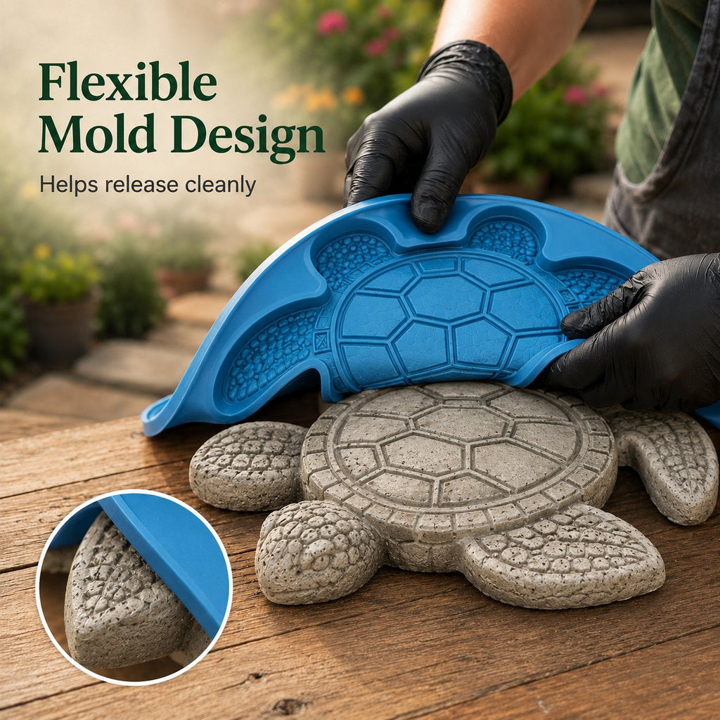 🌊 Reusable Ocean Theme Garden Art Mold – Make Your Garden Truly One of a Kind