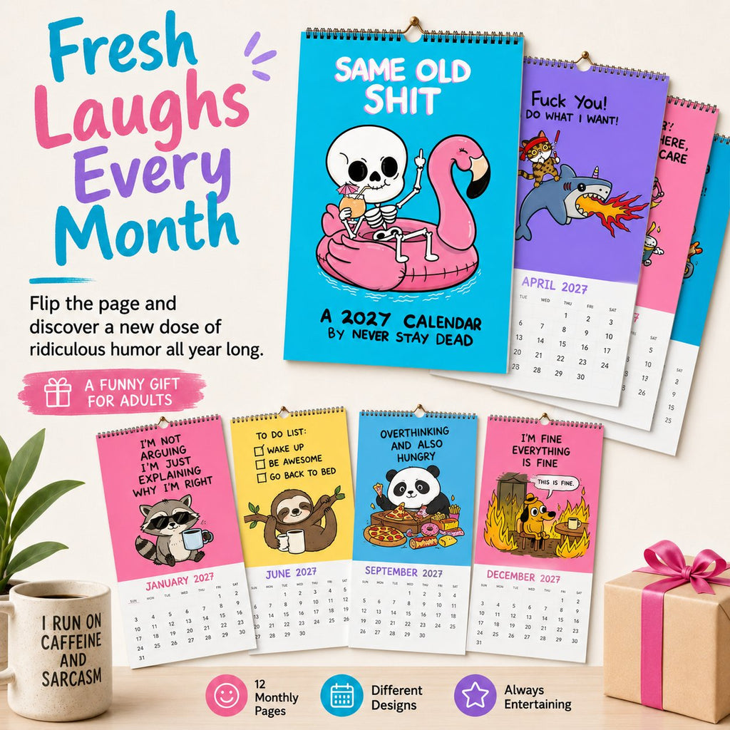 💥Early Bird Sale — 49% OFF🎁Wall Calendar 2027📆 Offensively Cute & Unapologetically Fun! 🌟