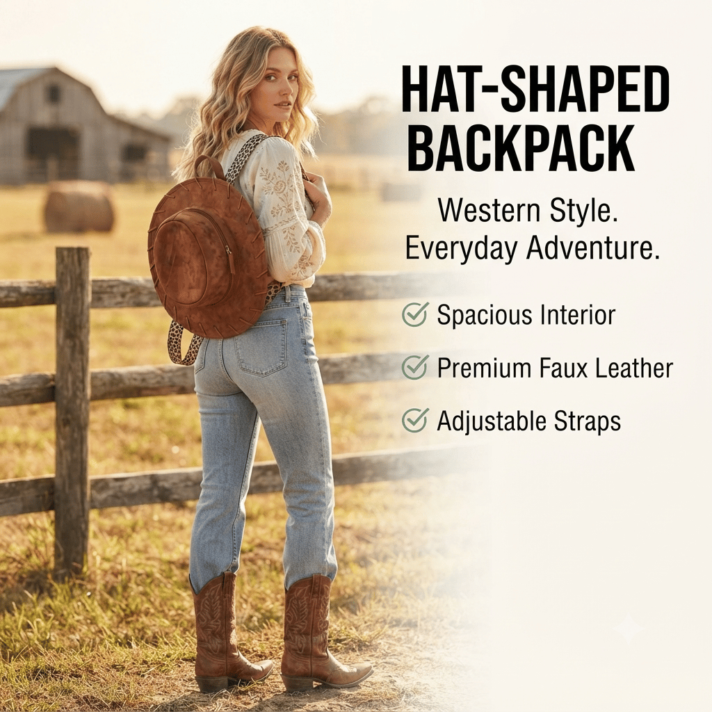 🔥HOT SALE 49% OFF - 🤠🐎Cowgirl Hat Backpack |✨Carry Your Style Everywhere