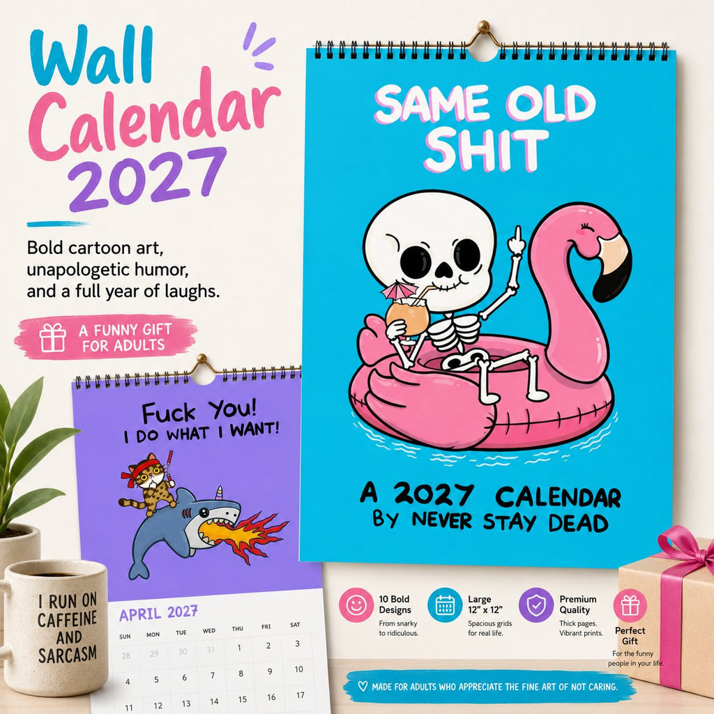 💥Early Bird Sale — 49% OFF🎁Wall Calendar 2027📆 Offensively Cute & Unapologetically Fun! 🌟