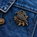 🐦‍⬛ Gothic Celtic Raven Brooch – Dark Academia Statement Pin