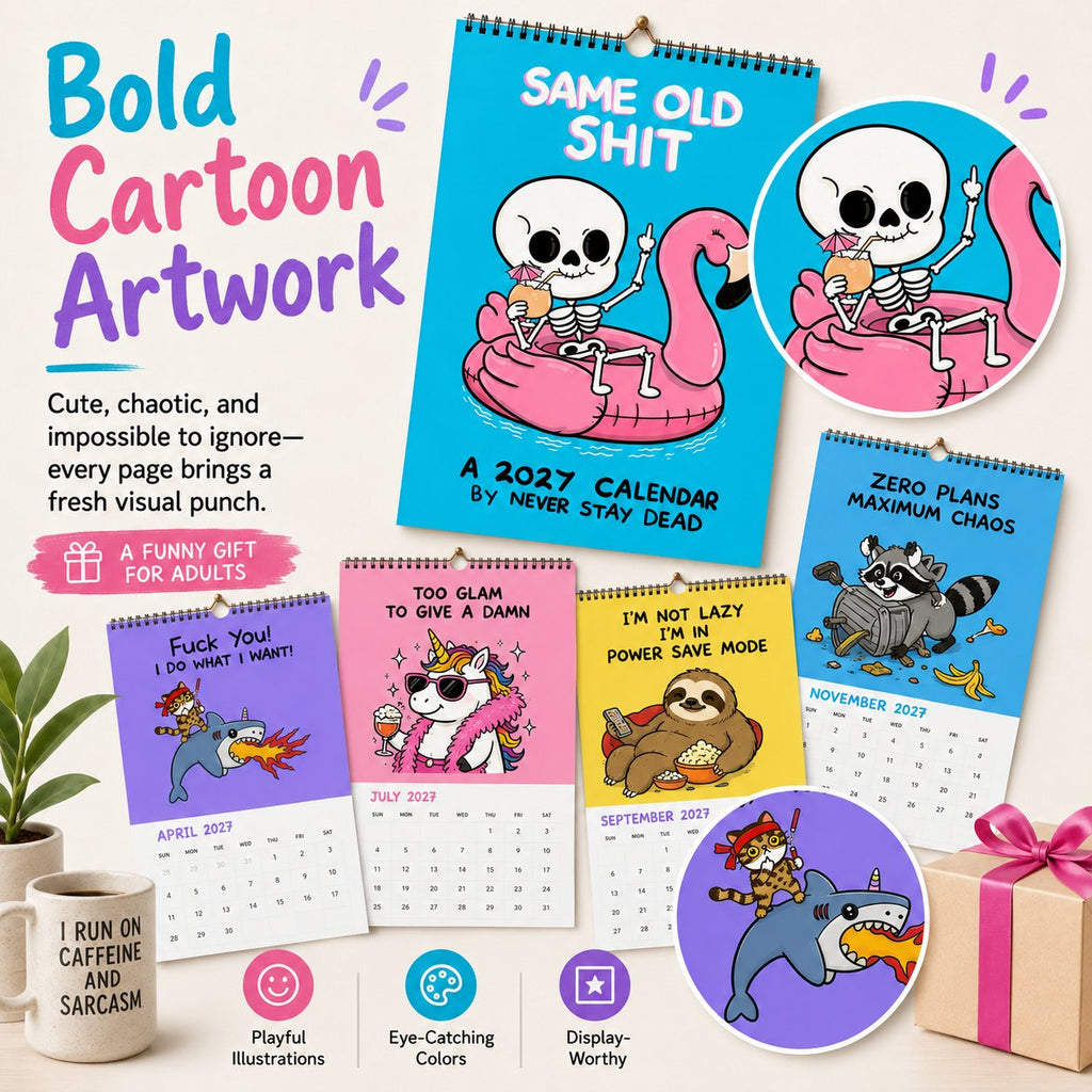 💥Early Bird Sale — 49% OFF🎁Wall Calendar 2027📆 Offensively Cute & Unapologetically Fun! 🌟