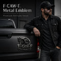 🦅 F-CAW-F™ Midnight Edition Metal Emblem - Premium Raven Badge For Drivers With Attitude