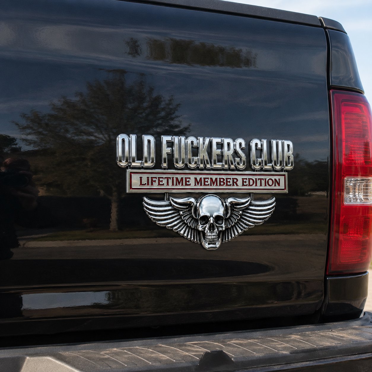 💀OLD F*CKERS CLUB Metal Car Emblem