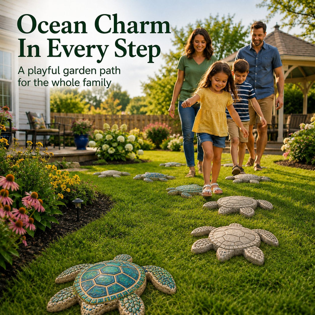 🌊 Reusable Ocean Theme Garden Art Mold – Make Your Garden Truly One of a Kind