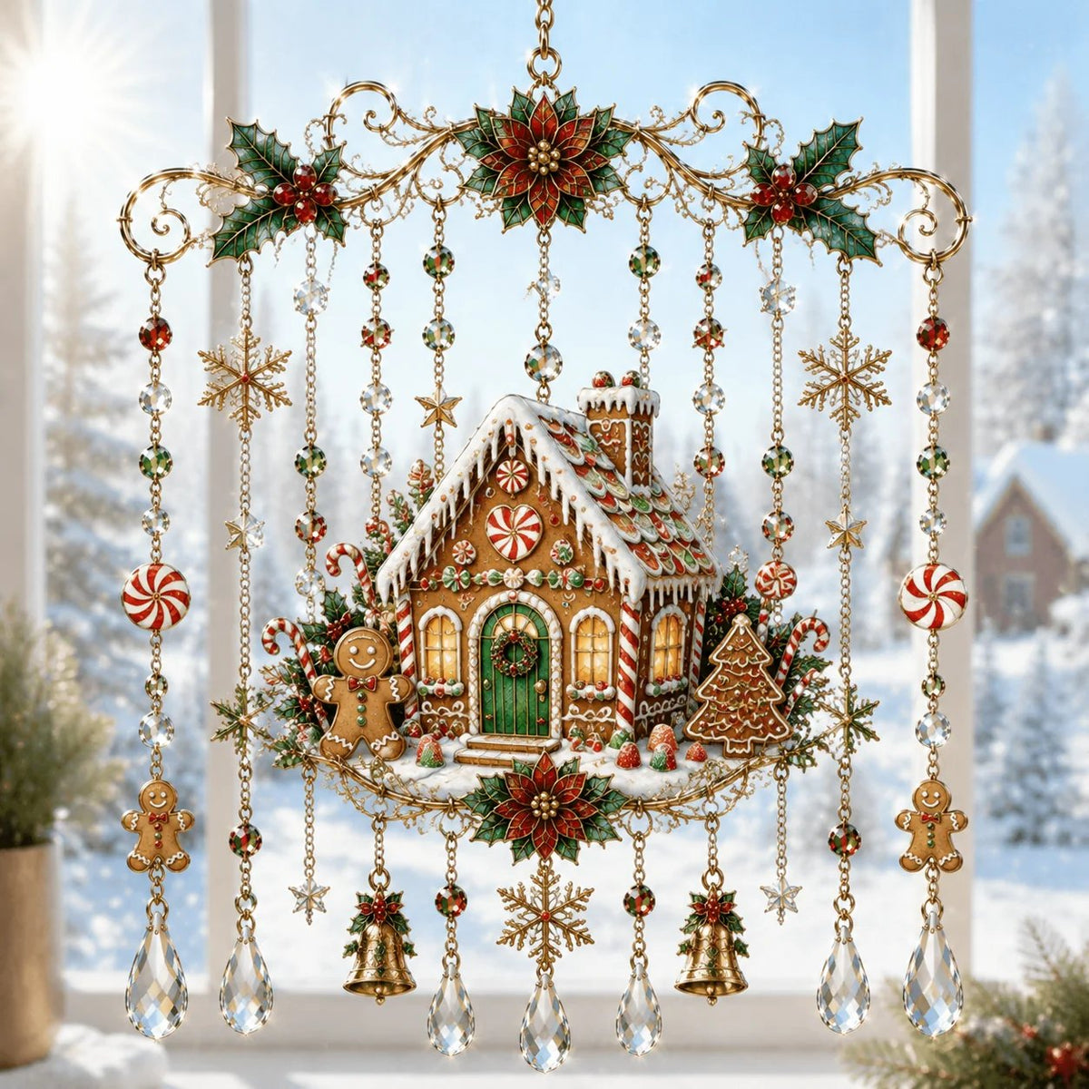 🔥HOT SALE 49% OFF - Handmade Christmas Stained Glass Window Hanging
