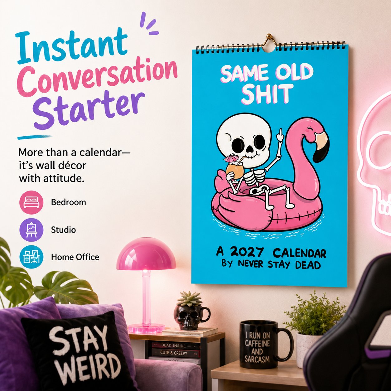 💥Early Bird Sale — 49% OFF🎁Wall Calendar 2027📆 Offensively Cute & Unapologetically Fun! 🌟