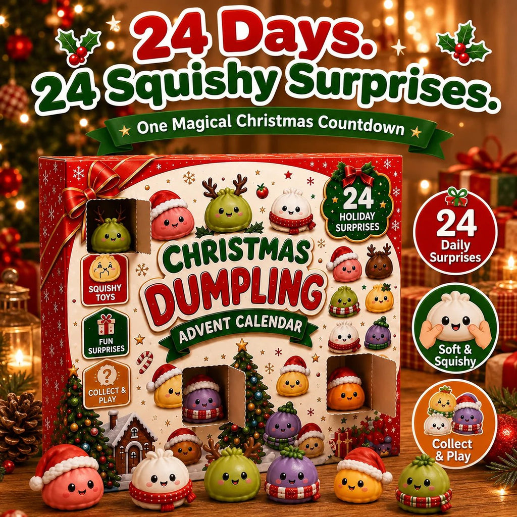 🎅 24 Days of Mini Squishies – Cute 2026 Advent Calendar with Daily Dumpling Surprises