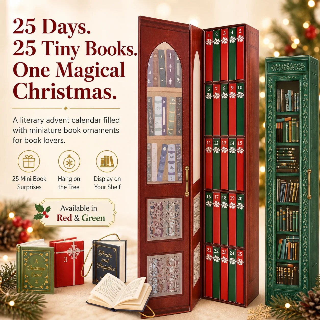 📚 25-Day Mini Book Advent Calendar – A Book Lover's Christmas Countdown(📦Buy 2 Free Shipping)
