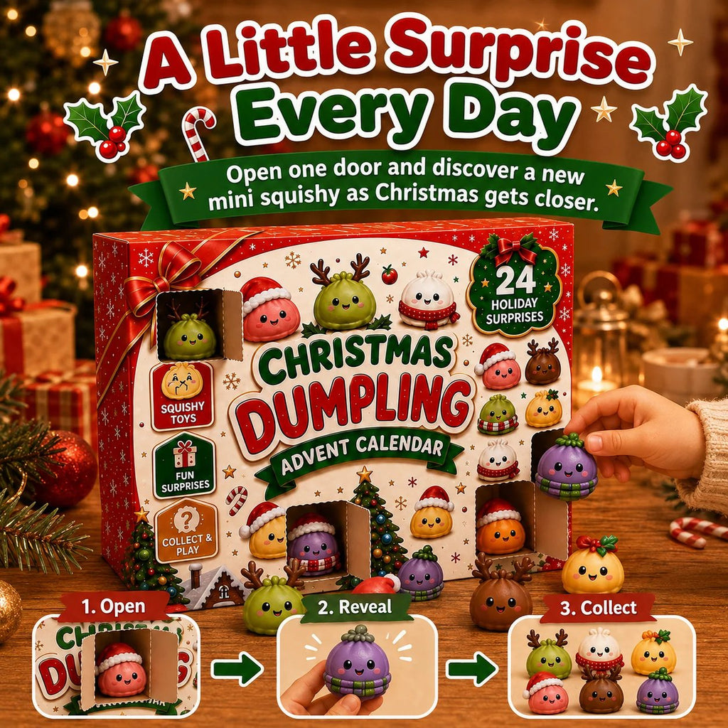 🎅 24 Days of Mini Squishies – Cute 2026 Advent Calendar with Daily Dumpling Surprises