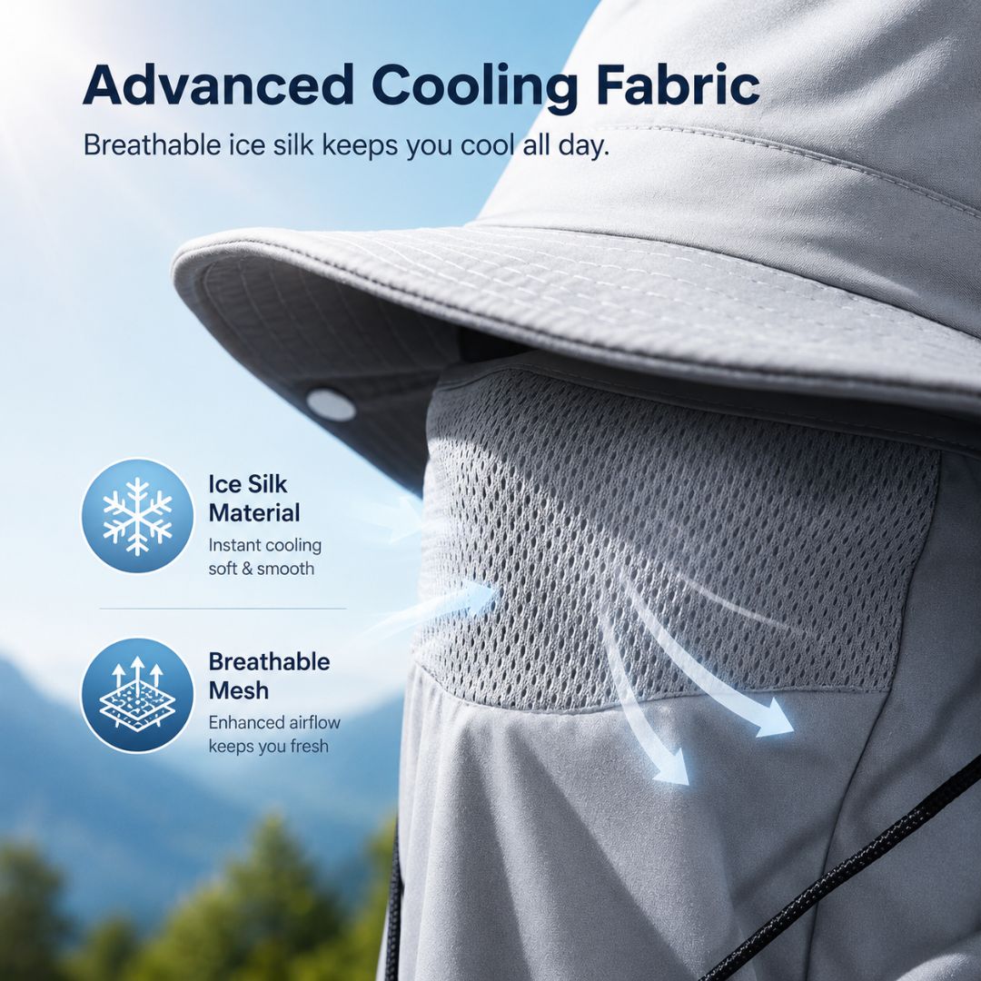 ☀️ SUMMER SALE 49% OFF 🔥 UPF 50+ Sun Protection Hat With Full Face & Neck Coverage