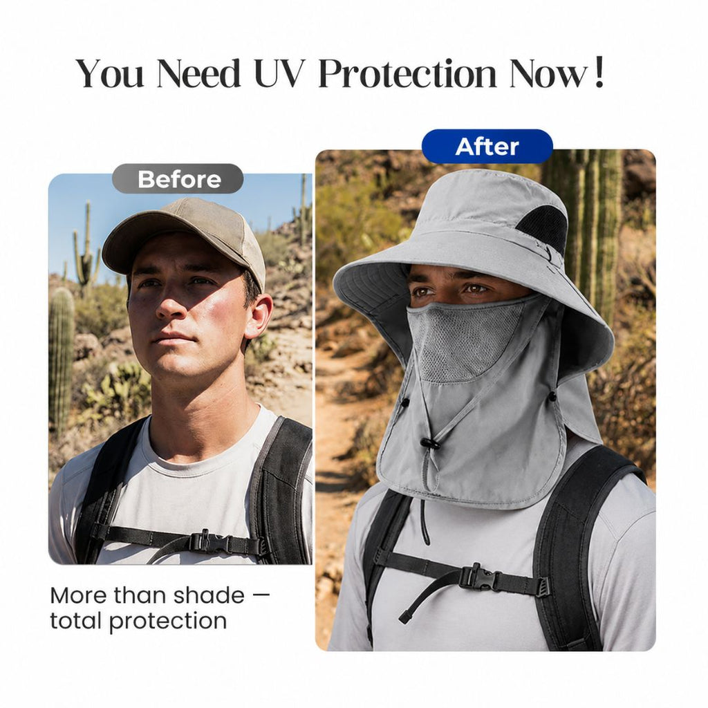 ☀️ SUMMER SALE 49% OFF 🔥 UPF 50+ Sun Protection Hat With Full Face & Neck Coverage
