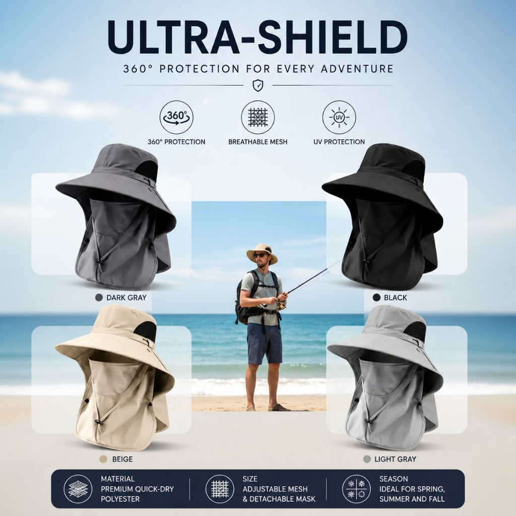 ☀️ SUMMER SALE 49% OFF 🔥 UPF 50+ Sun Protection Hat With Full Face & Neck Coverage